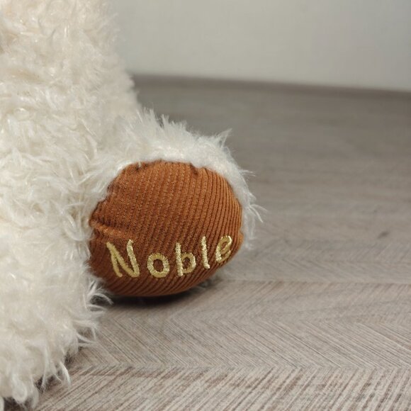 Barnes & Noble Exclusive Noble Plush Dog Toy 12" White Brown Fluffy Puppy - Picture 2 of 8